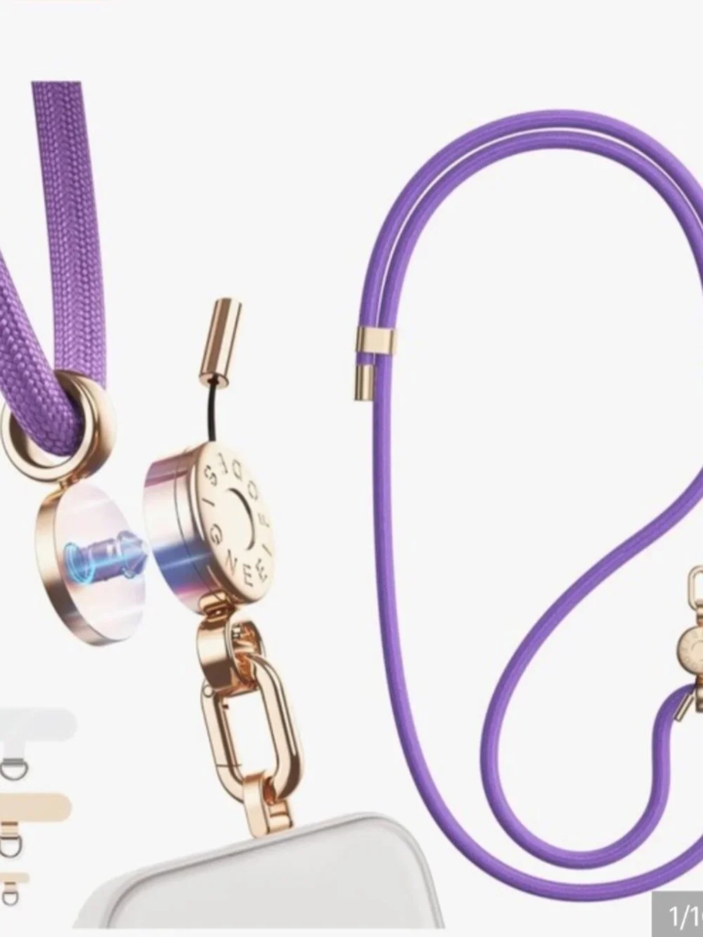 Phone Lanyard Crossbody Universal fit Magnetic Quick-Release Purple  EEIFO NIB